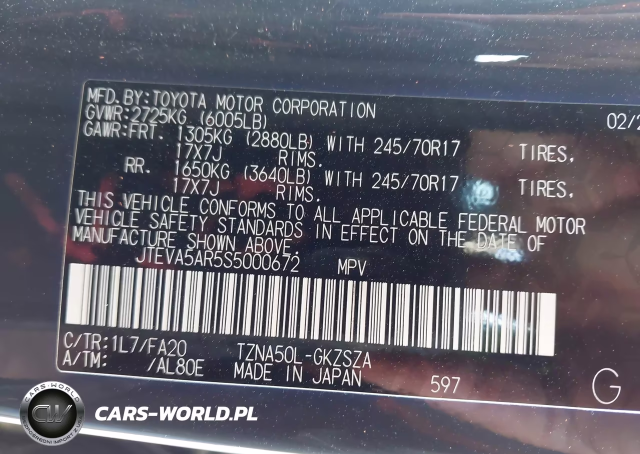 2025 Toyota 4Runner Sr5 VIN:JTEVA5AR5S5000672 - 9