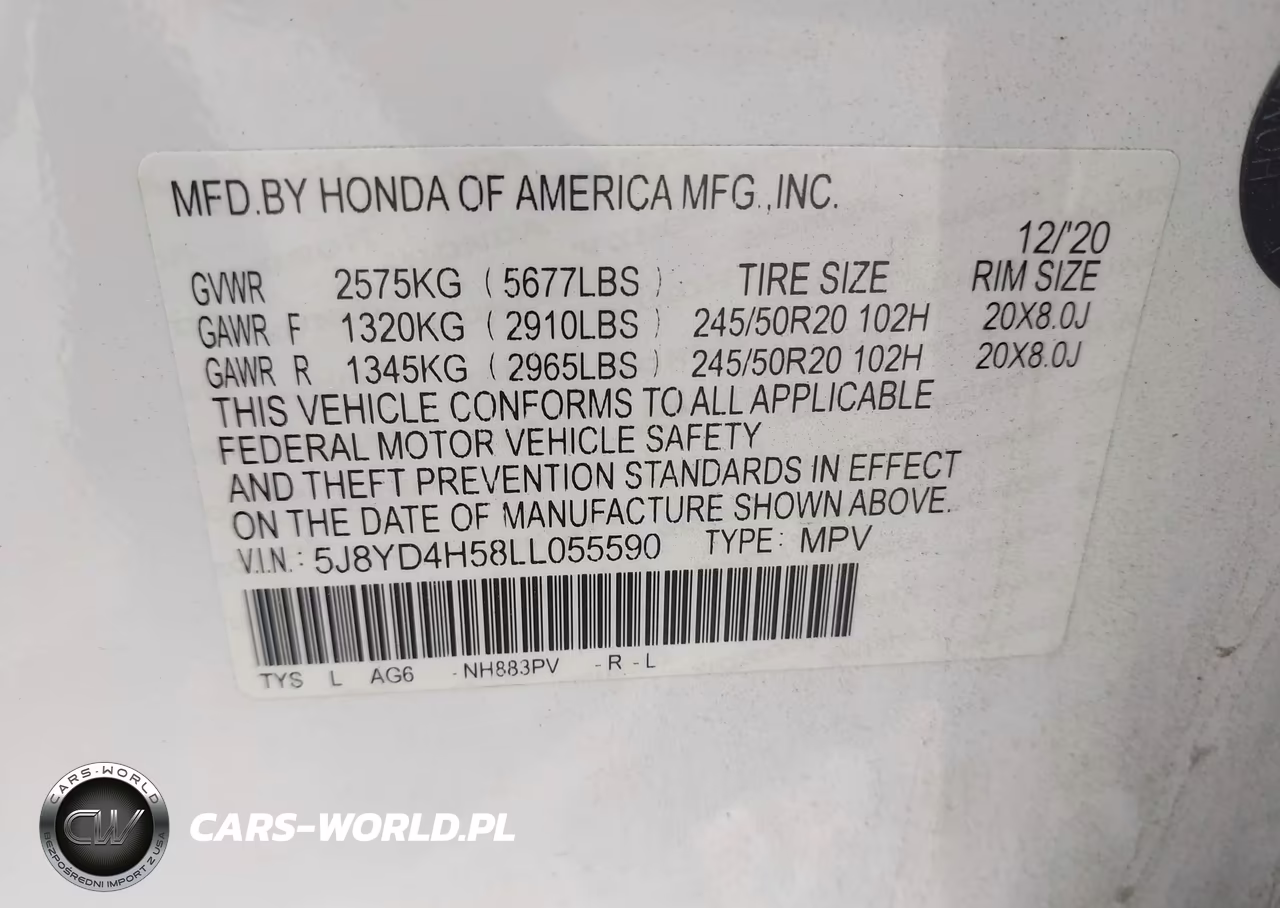 2020 Acura Mdx Technology Package VIN:5J8YD4H58LL055590 - 9
