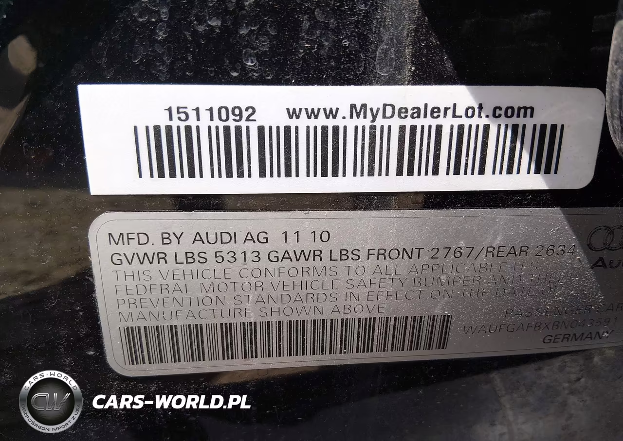 2011 Audi A6 3.0 Premium VIN:WAUFGAFBXBN043591 - 9