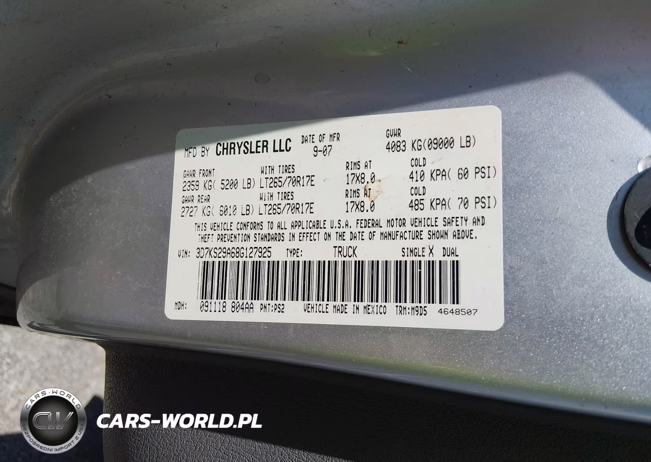 2008 Dodge Ram 2500 Sxt-Slt VIN:3D7KS29A68G127925 - 9