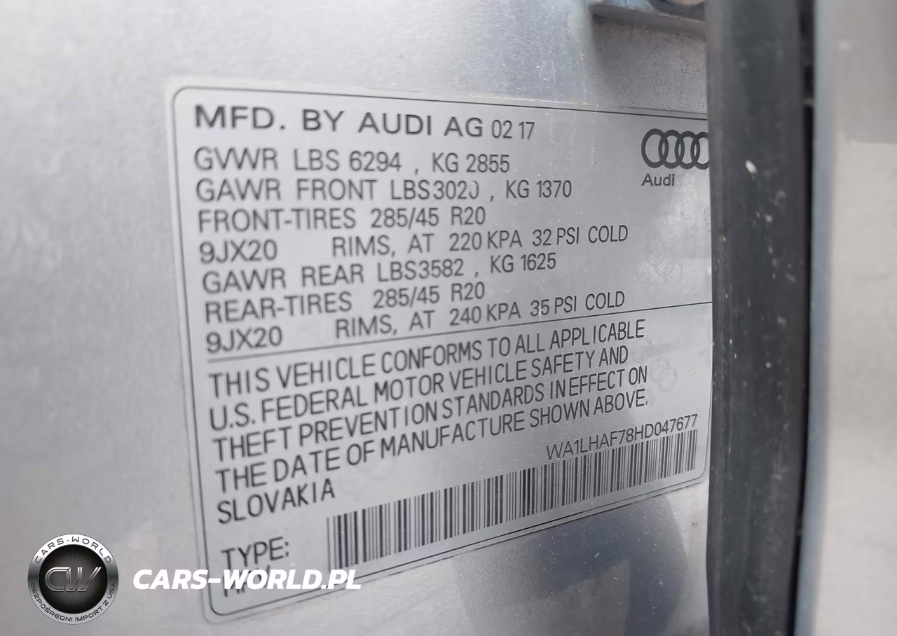 2017 Audi Q7 2.0T Premium VIN:WA1LHAF78HD047677 - 9