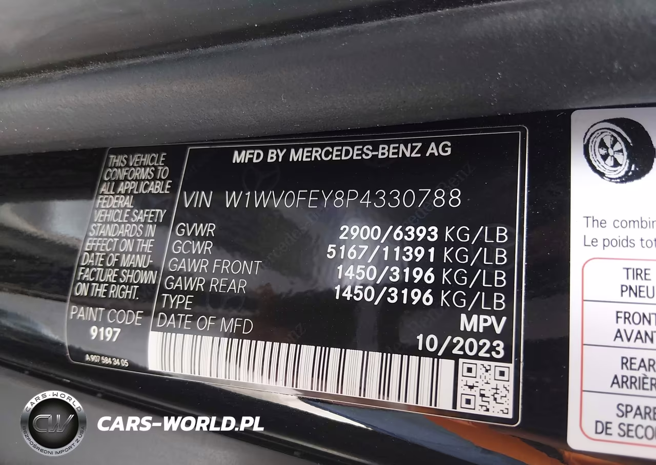 2023 Mercedes-Benz Metris VIN:W1WV0FEY8P4330788 - 9