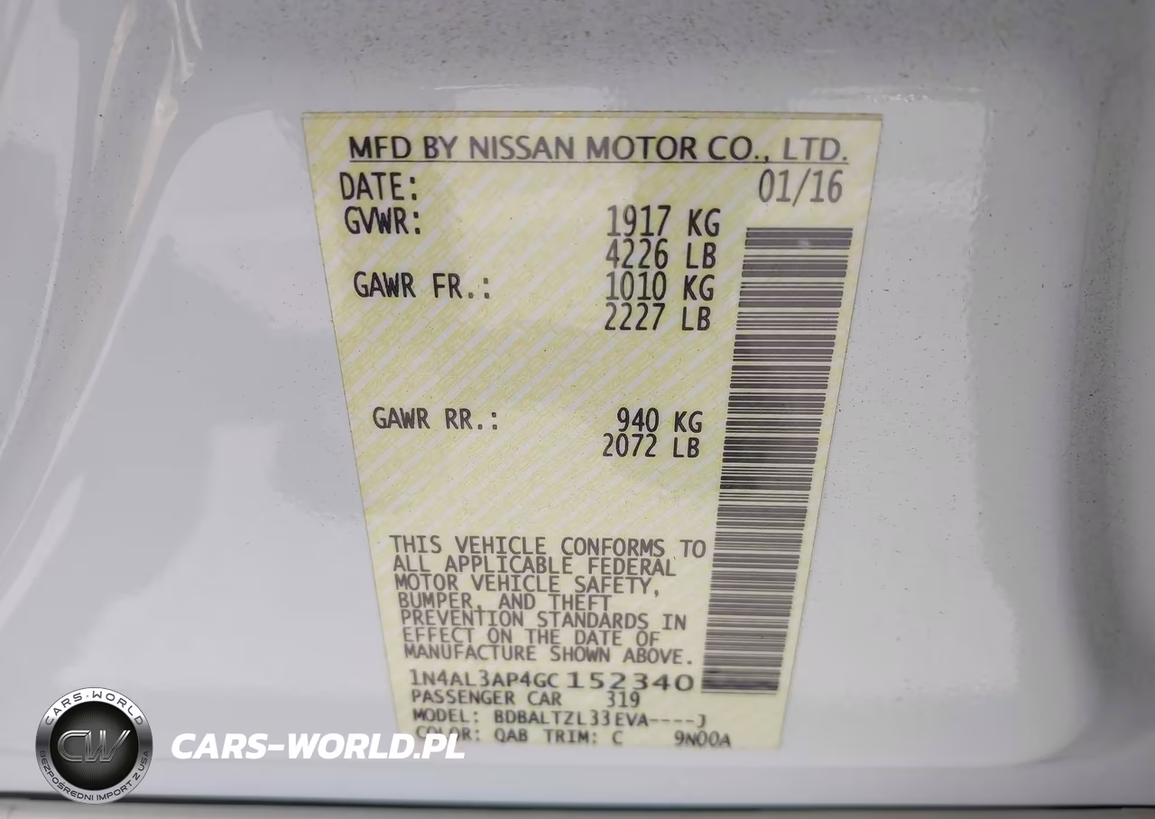2016 Nissan Altima 2.5 Sl VIN:1N4AL3AP4GC152340 - 9