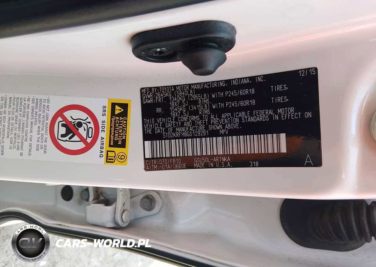 2016 Toyota Highlander Le V6 VIN:5TDZKRFH8GS129291 - 9