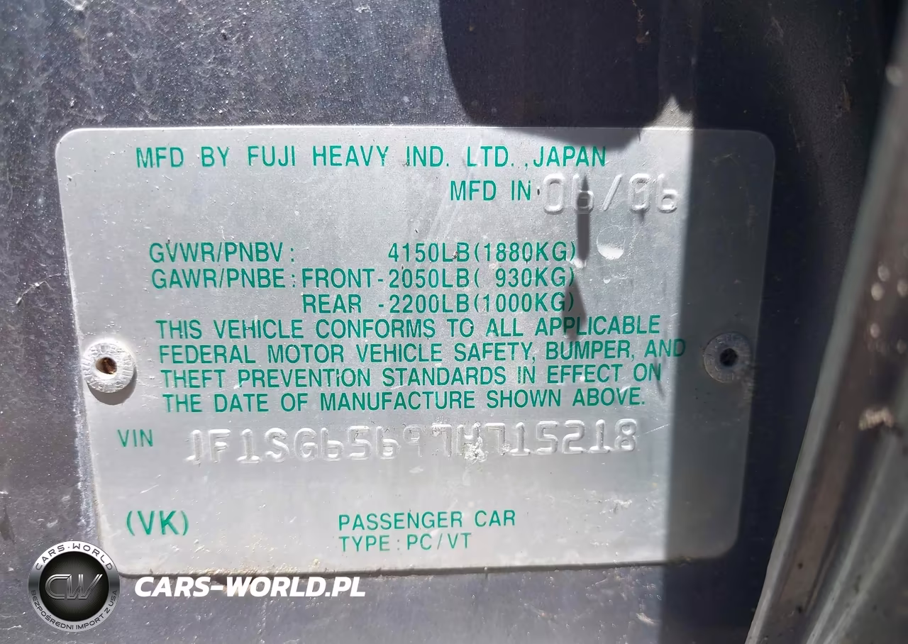 2007 Subaru Forester 2.5X VIN:JF1SG65697H715218 - 9