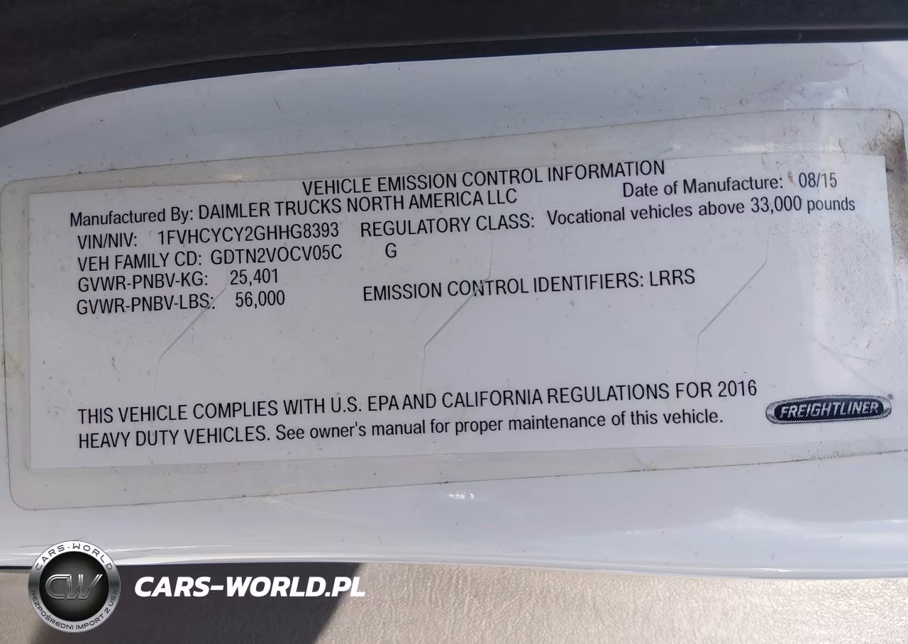 2016 Freightliner M2 106 Medium Duty VIN:1FVHCYCY2GHHG8393 - 8