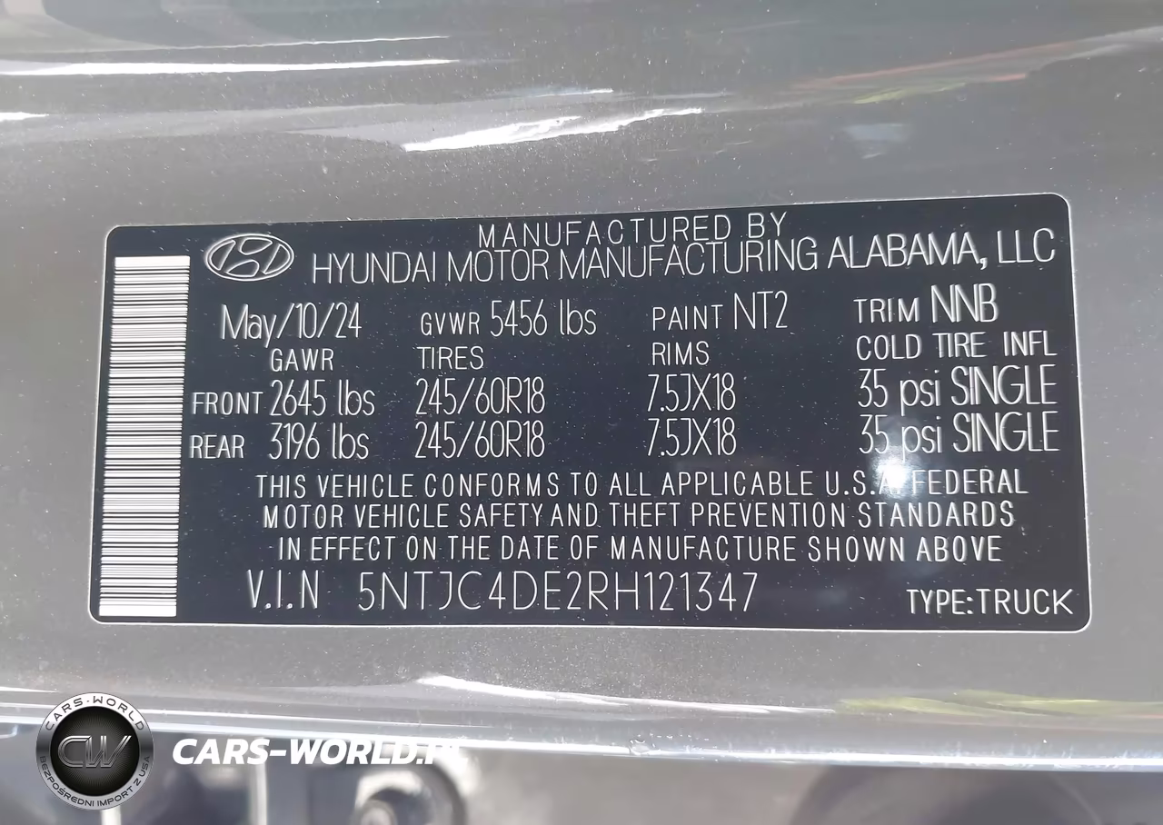 2024 Hyundai Santa Cruz Sel VIN:5NTJC4DE2RH121347 - 9