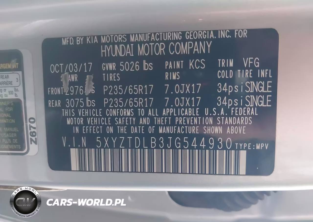 2018 Hyundai Santa Fe Sport 2.4L VIN:5XYZTDLB3JG544930 - 9