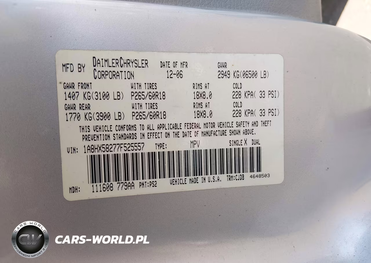 2007 Chrysler Aspen Limited VIN:1A8HX58277F525557 - 9