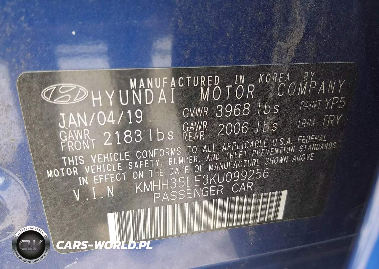 2019 Hyundai Elantra Gt VIN:KMHH35LE3KU099256 - 9