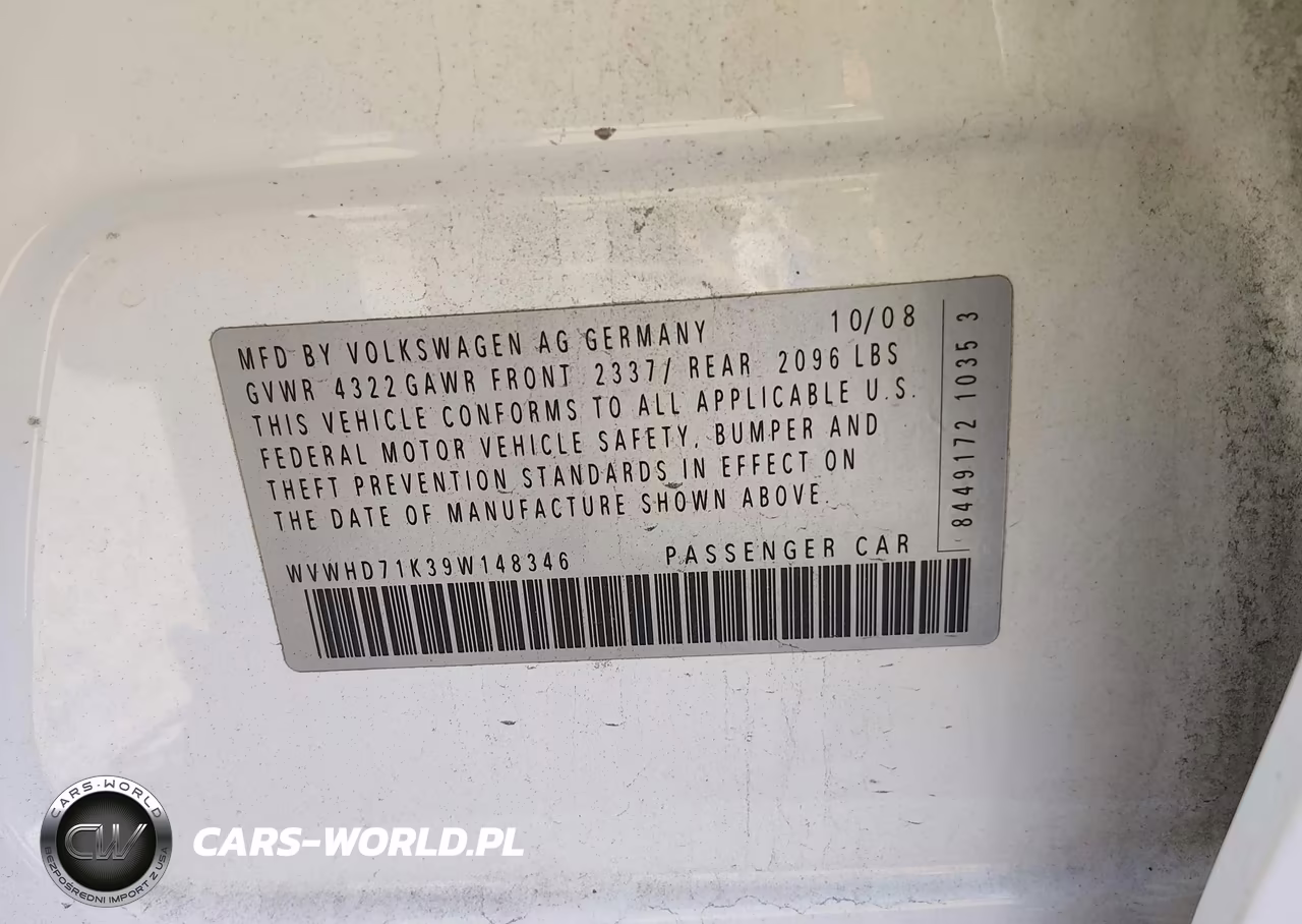 2009 Volkswagen Gti 4-Door VIN:WVWHD71K39W148346 - 9