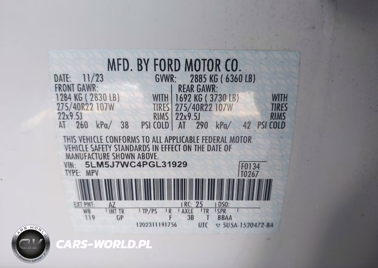 2023 Lincoln Aviator Reserve VIN:5LM5J7WC4PGL31929 - 9