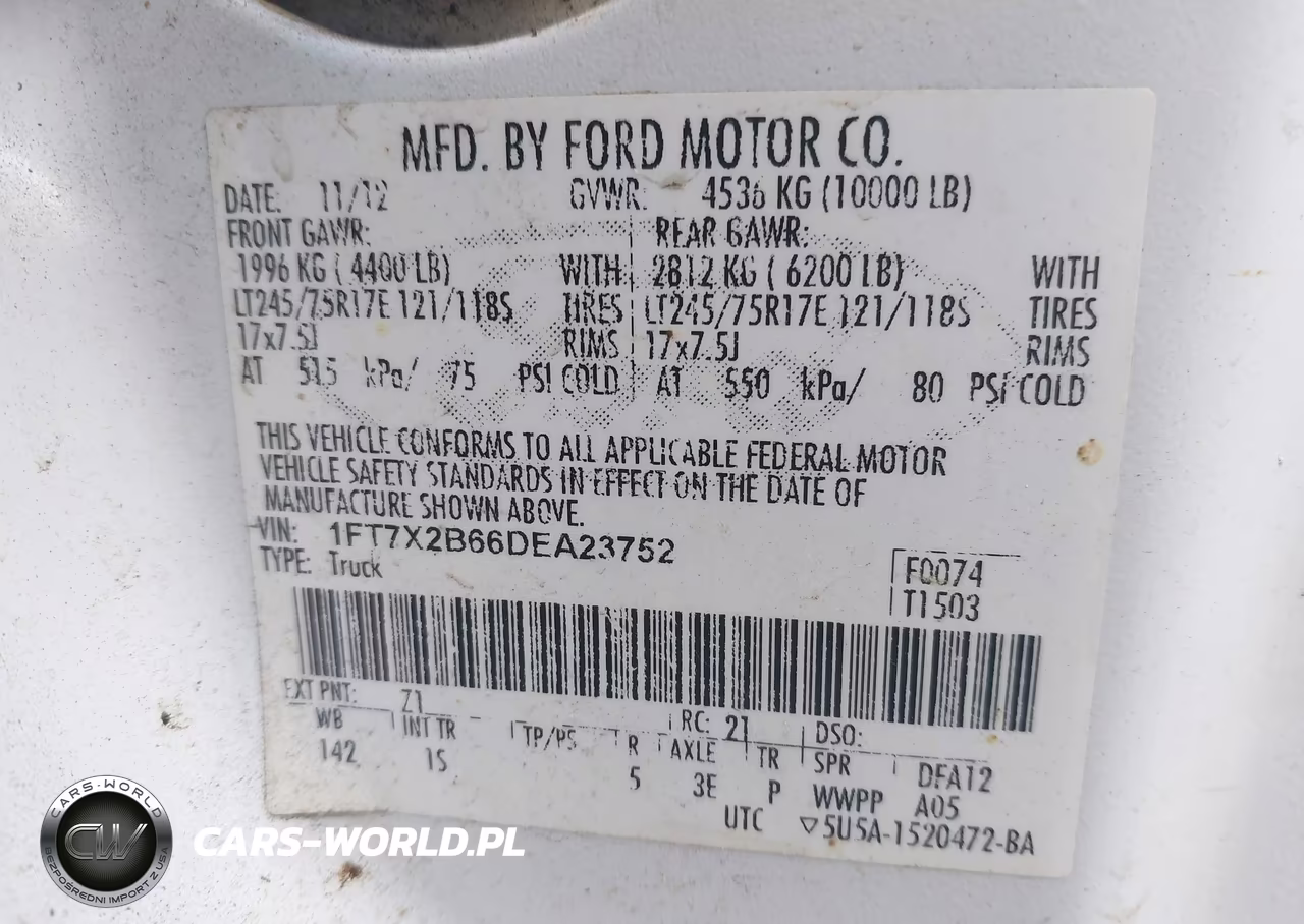 2013 Ford Super Duty F-250 Srw Xl VIN:1FT7X2B66DEA23752 - 9
