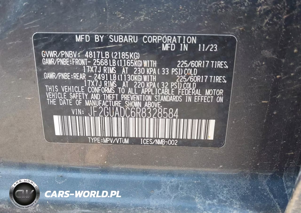 2024 Subaru Crosstrek Premium VIN:JF2GUADC6R8328584 - 9