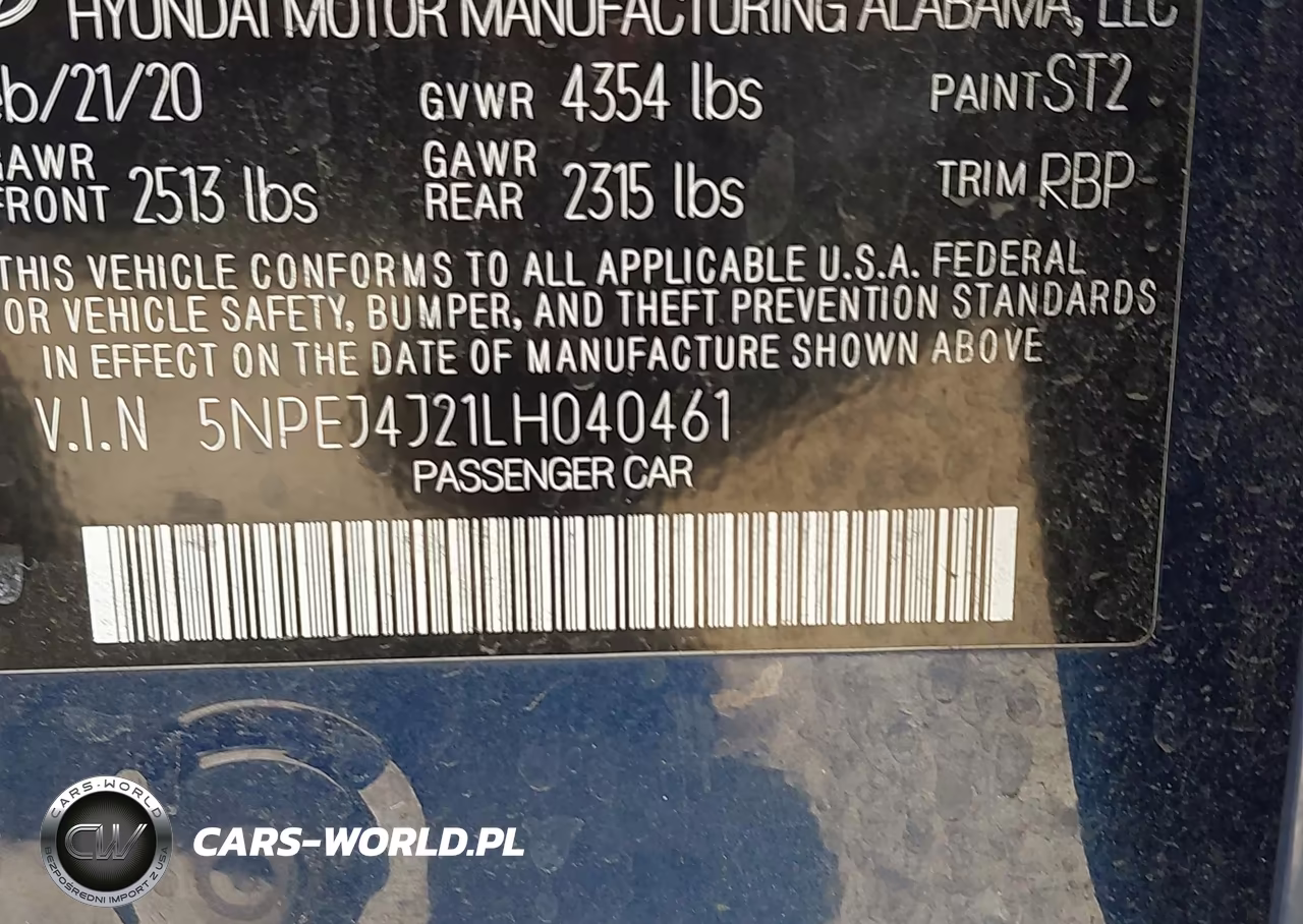 2020 Hyundai Sonata Sel Plus VIN:5NPEJ4J21LH040461 - 9