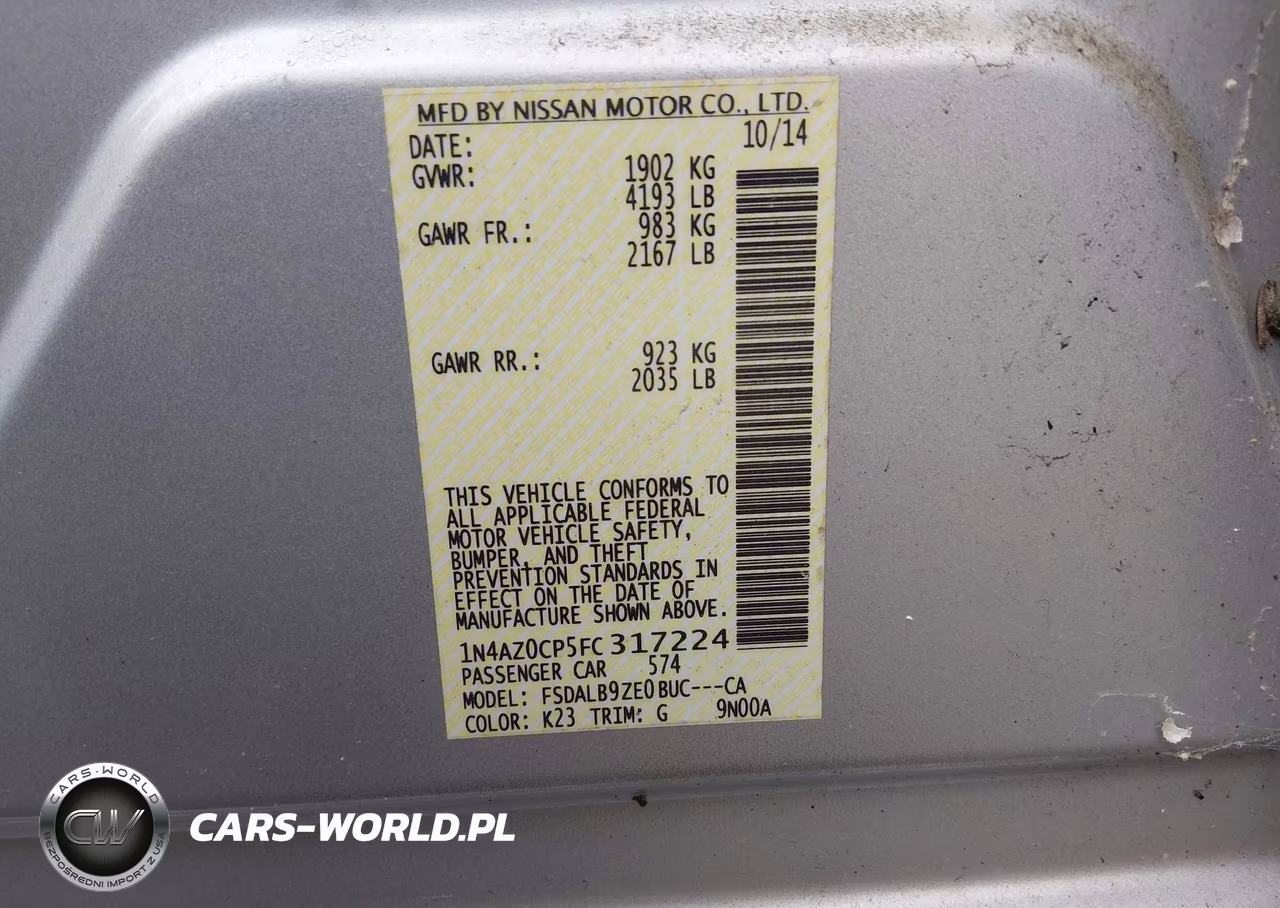 2015 Nissan Leaf S VIN:1N4AZ0CP5FC317224 - 9