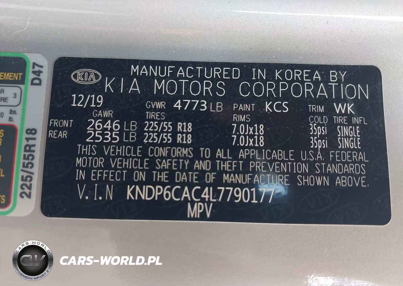 2020 Kia Sportage S VIN:KNDP6CAC4L7790177 - 9
