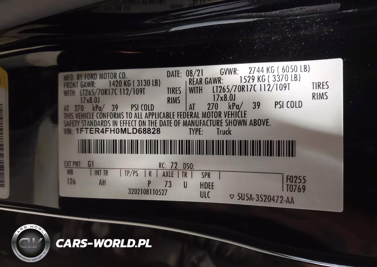 2021 Ford Ranger Xlt VIN:1FTER4FH0MLD68828 - 9