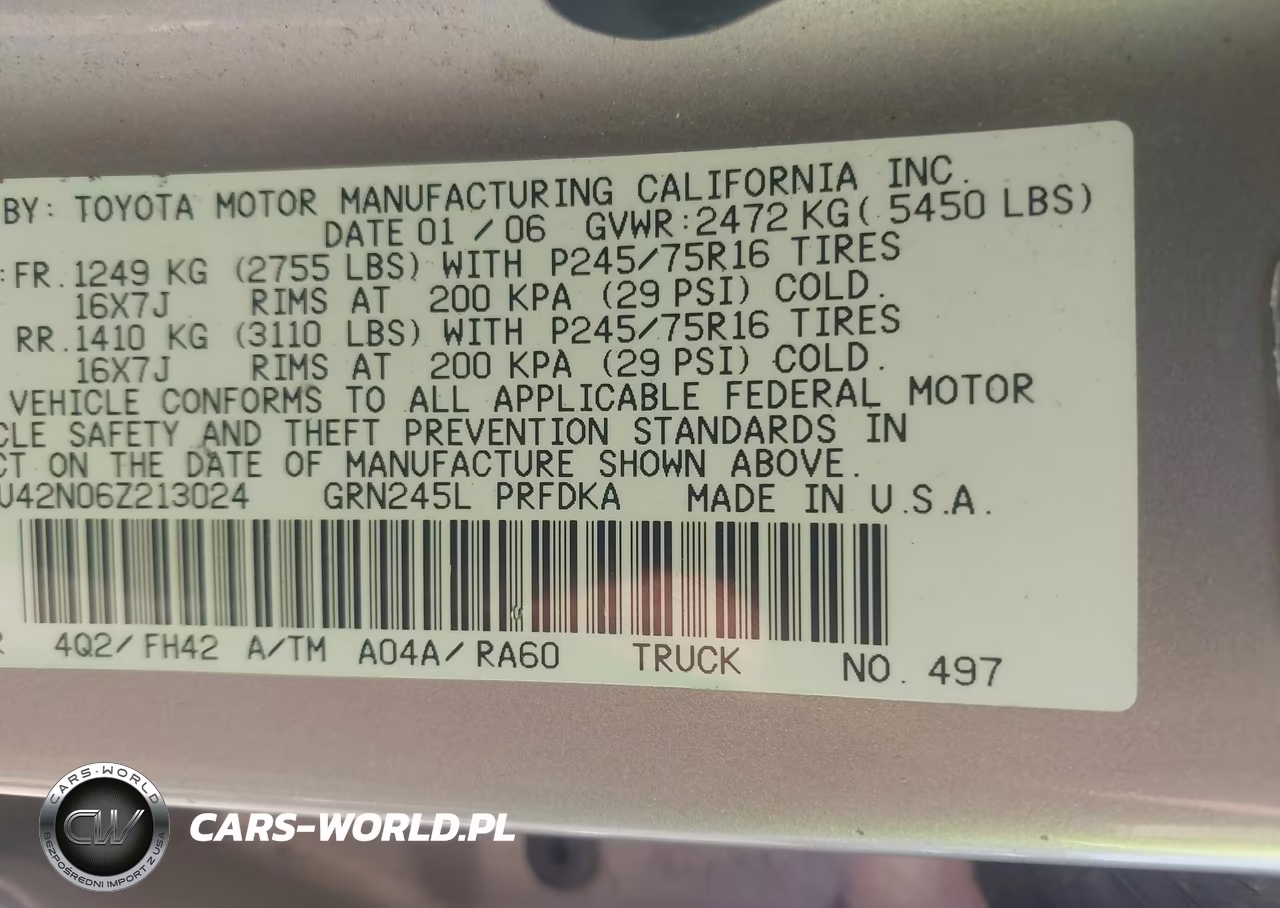 2006 Toyota Tacoma Base V6 VIN:5TELU42N06Z213024 - 9