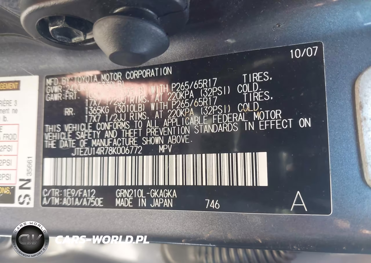2008 Toyota 4Runner Sr5 V6 VIN:JTEZU14R78K006772 - 9