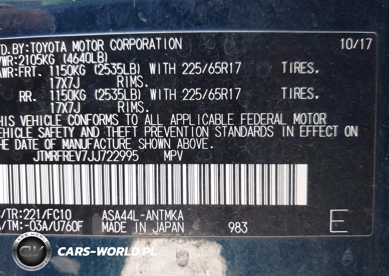 2018 Toyota Rav4 Xle VIN:JTMRFREV7JJ722995 - 9