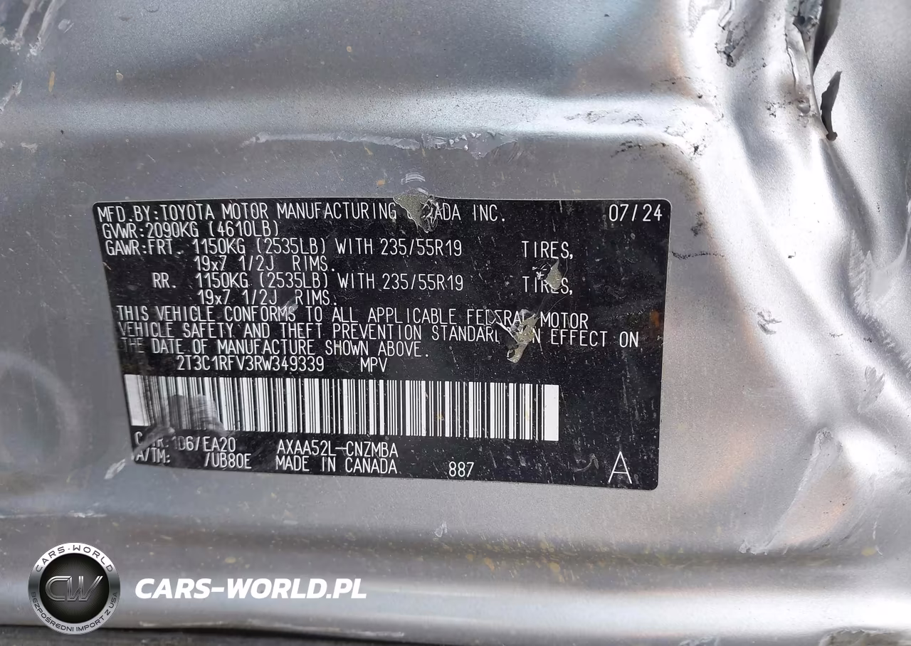 2024 Toyota Rav4 Xle Premium VIN:2T3C1RFV3RW349339 - 9
