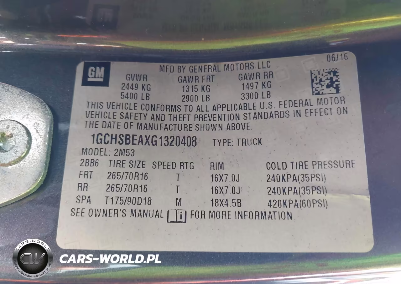 2016 Chevrolet Colorado 2Wd Wt VIN:1GCHSBEAXG1320408 - 9