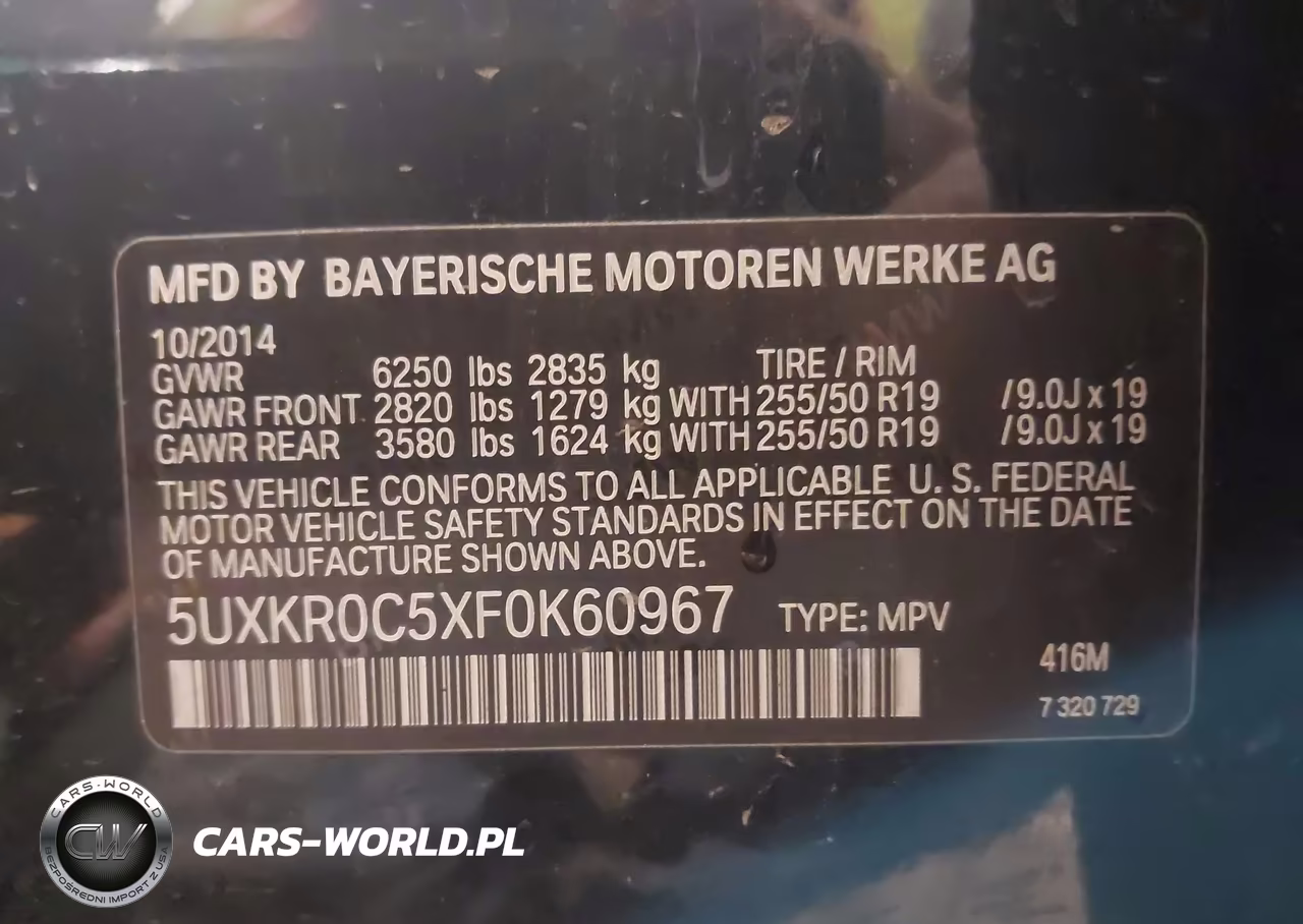 2015 BMW X5 xDrive35I VIN:5UXKR0C5XF0K60967 - 9