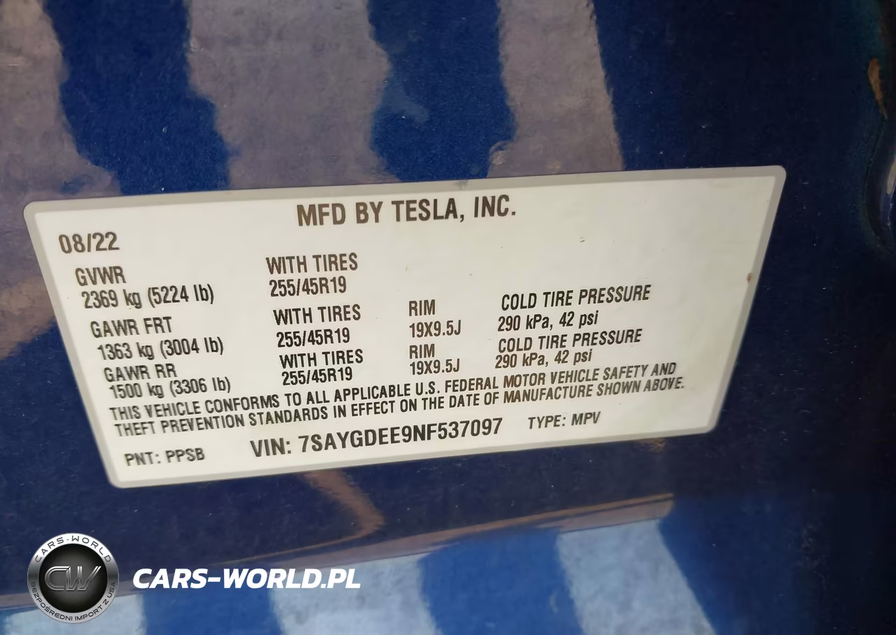 2022 Tesla Model Y Long Range Dual Motor All-Wheel Drive VIN:7SAYGDEE9NF537097 - 9