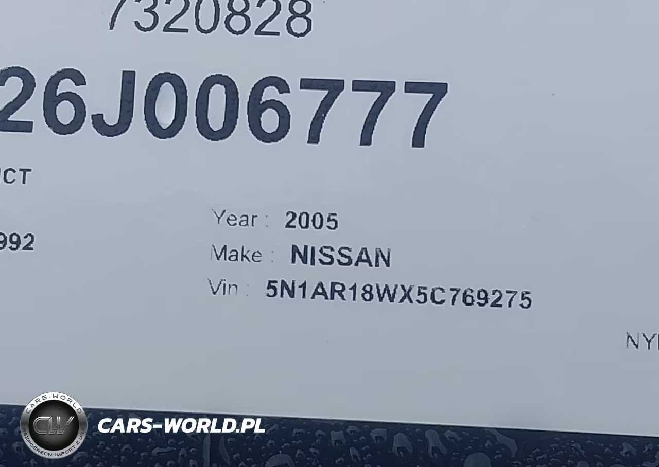 2005 Nissan Pathfinder Xe VIN:5N1AR18WX5C769275 - 12