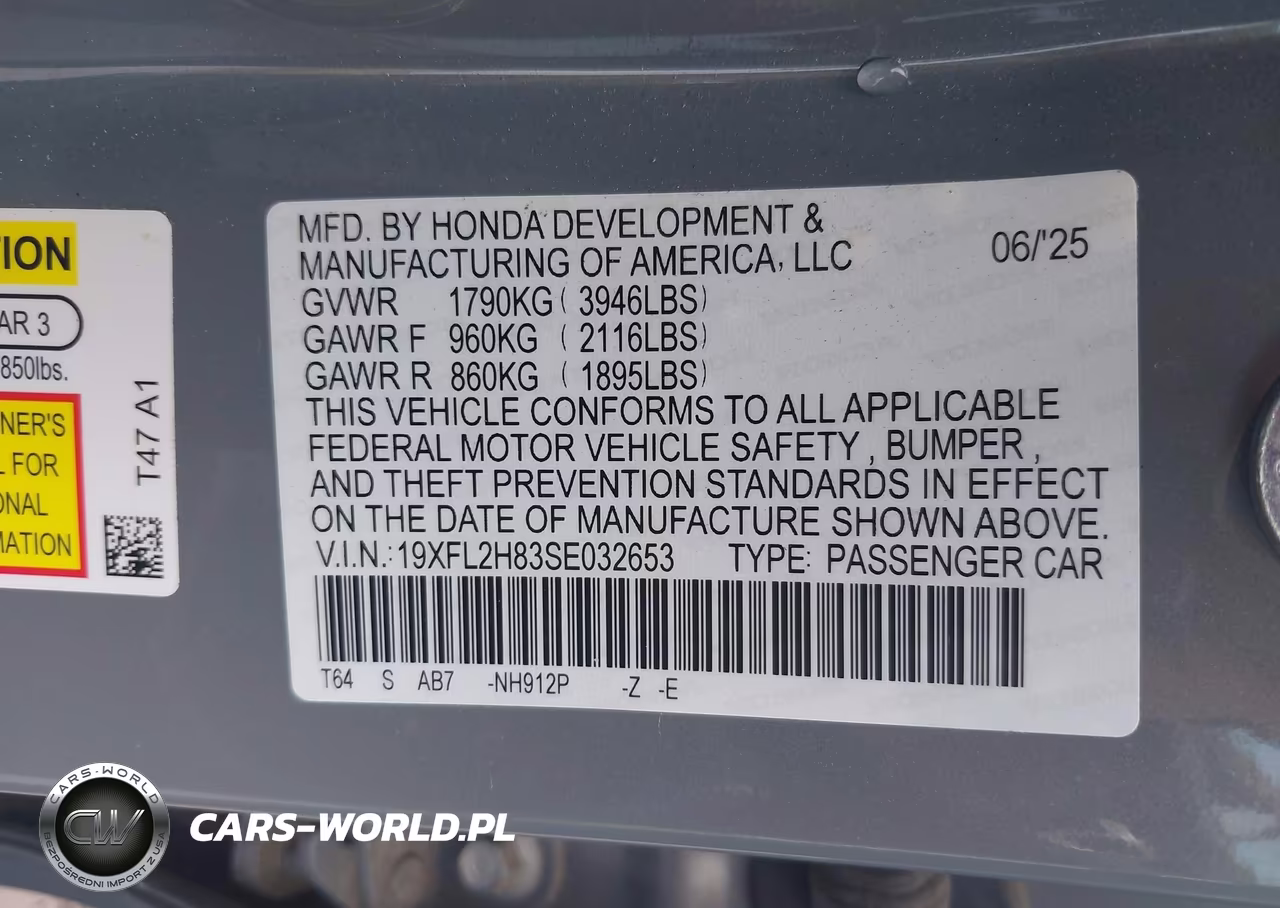 2025 Honda Civic Sedan Sport VIN:19XFL2H83SE032653 - 9