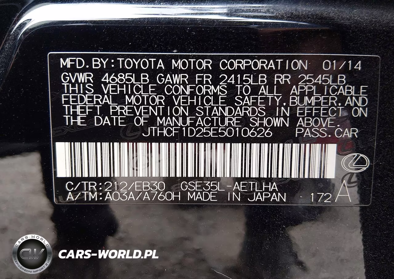 2014 Lexus Is 250 VIN:JTHCF1D25E5010626 - 9