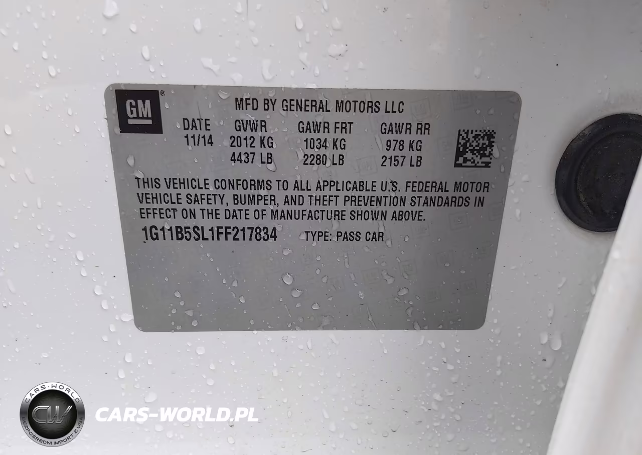 2015 Chevrolet Malibu Ls VIN:1G11B5SL1FF217834 - 9