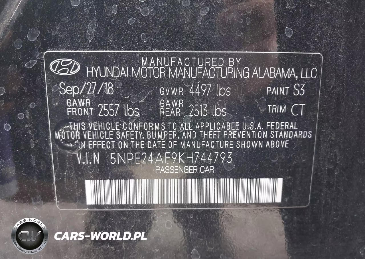 2019 Hyundai Sonata Se VIN:5NPE24AF9KH744793 - 9