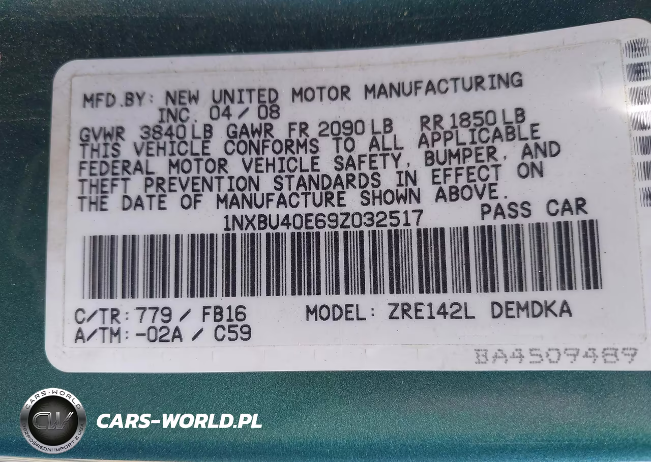 2009 Toyota Corolla VIN:1NXBU40E69Z032517 - 9