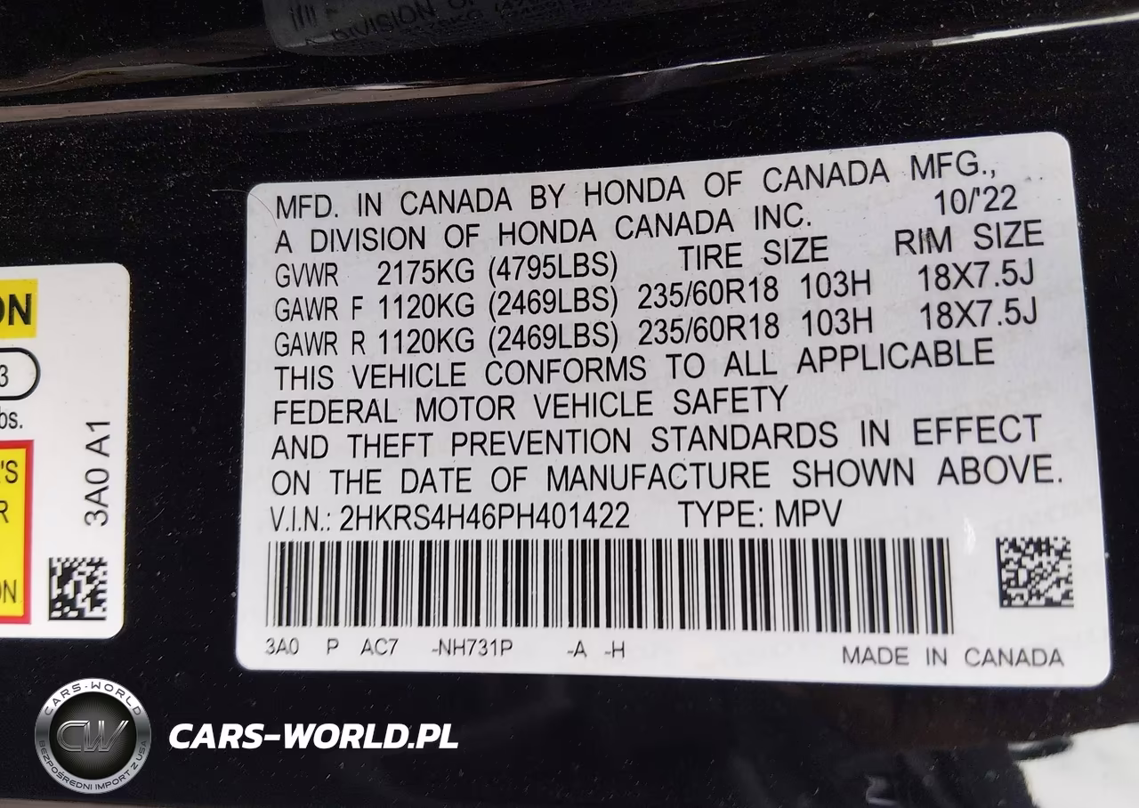 2023 Honda Cr-V Ex Awd VIN:2HKRS4H46PH401422 - 9
