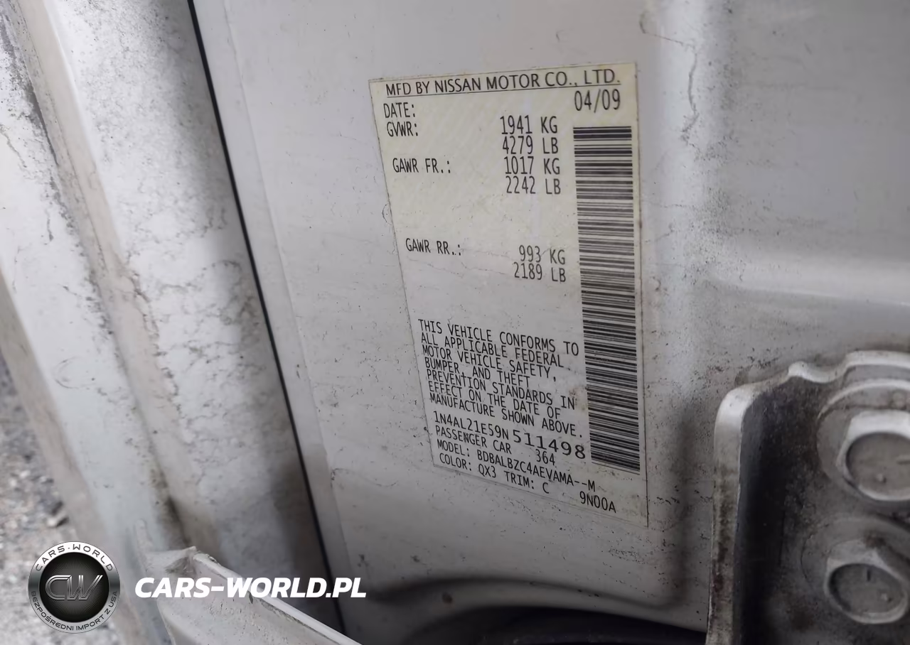 2009 Nissan Altima 2.5 S VIN:1N4AL21E59N511498 - 9