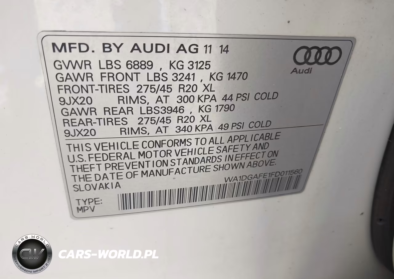 2015 Audi Q7 3.0T S Line Prestige VIN:WA1DGAFE1FD011560 - 9