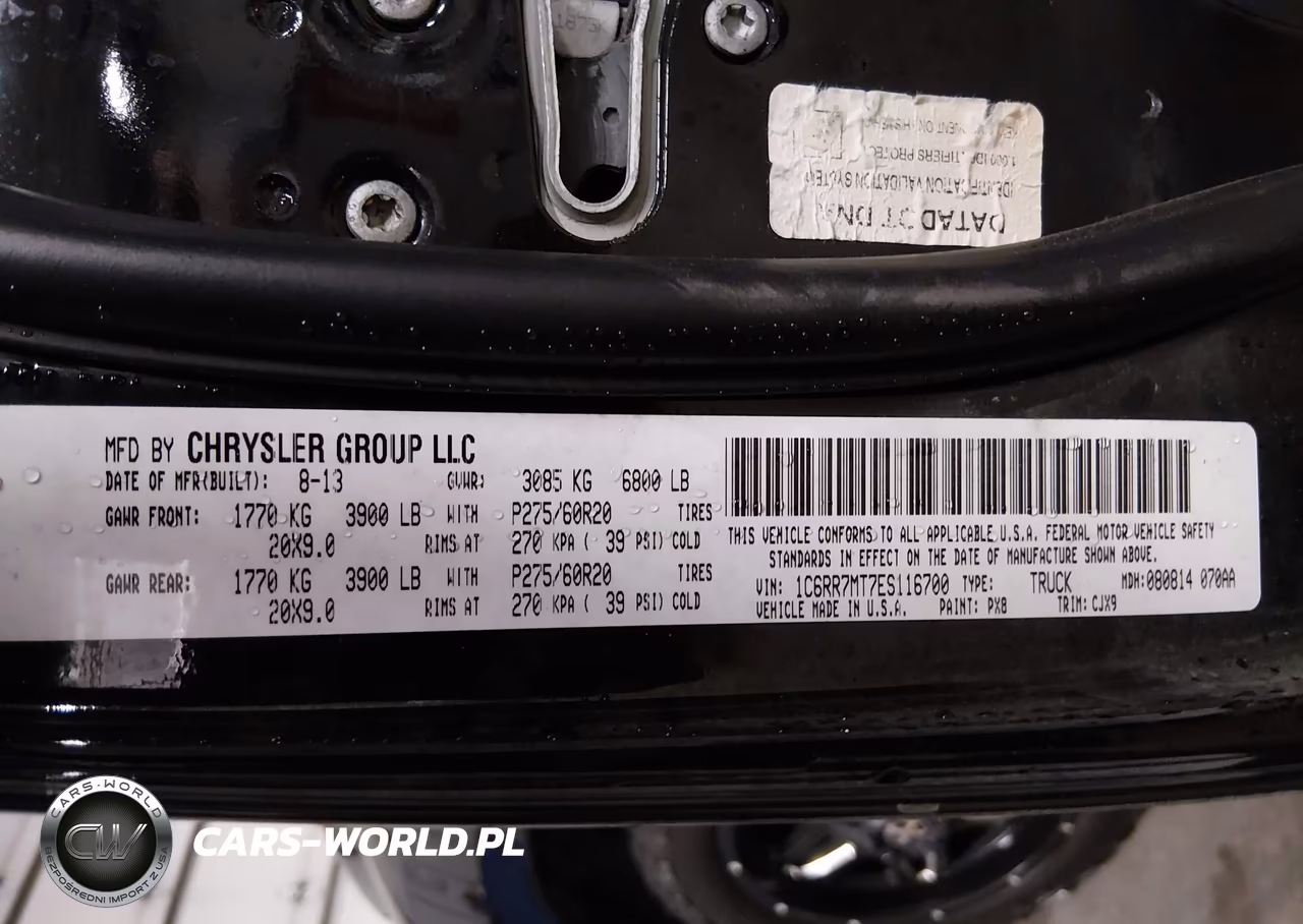 2014 Ram 1500 Sport VIN:1C6RR7MT7ES116700 - 9