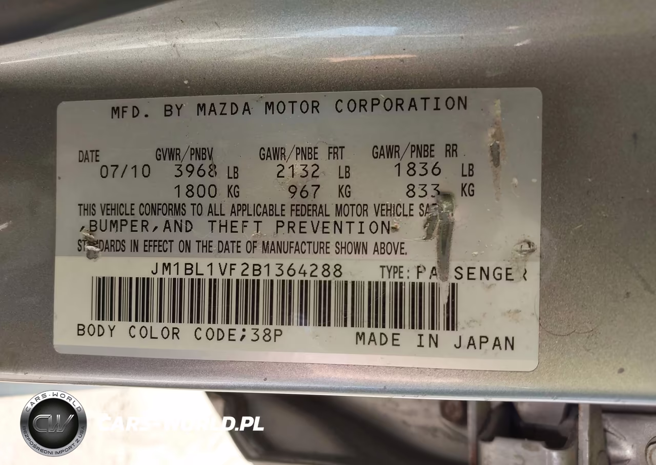 2011 Mazda Mazda3 I Touring VIN:JM1BL1VF2B1364288 - 9