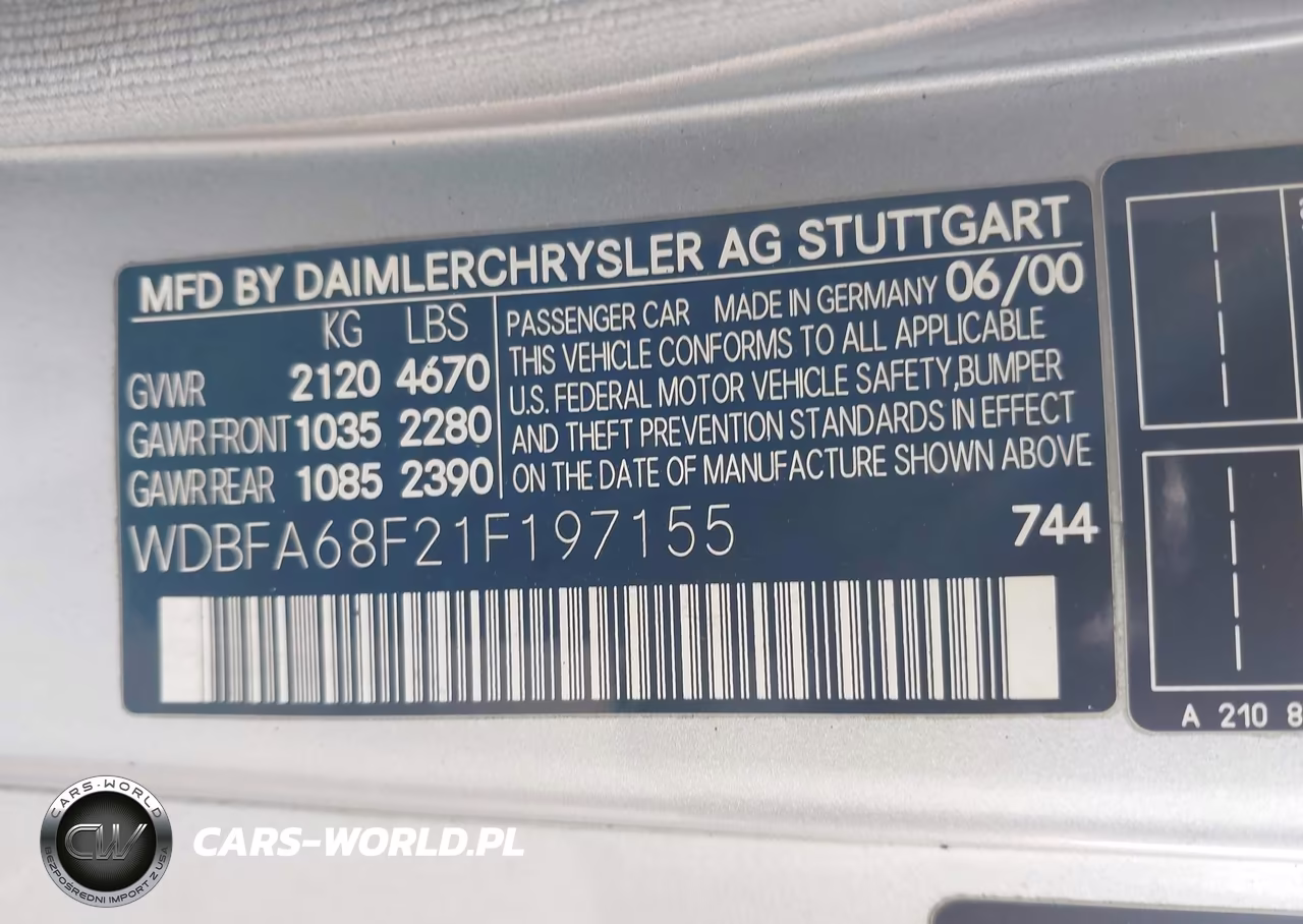 2001 Mercedes-Benz Sl 500 VIN:WDBFA68F21F197155 - 9