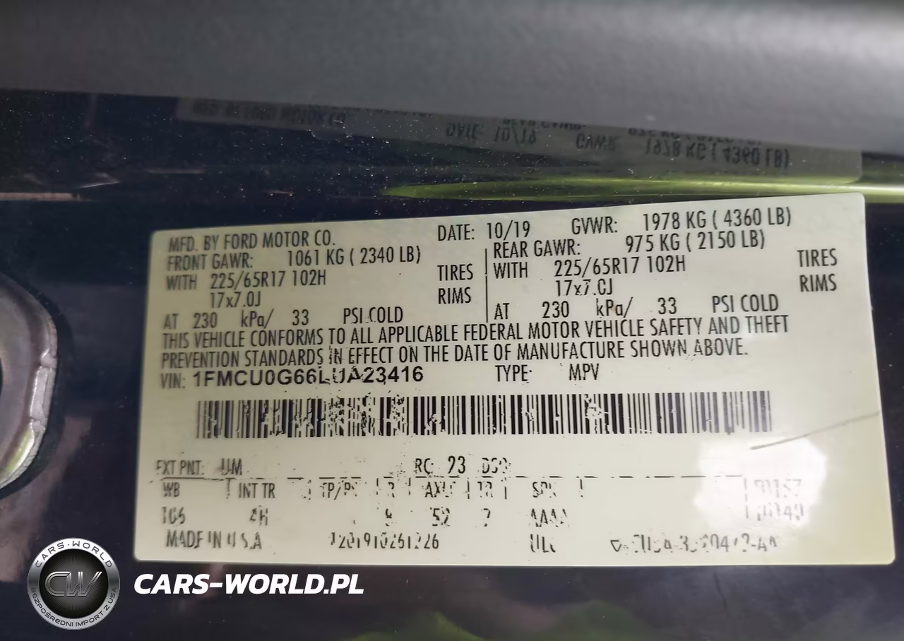 2020 Ford Escape Se VIN:1FMCU0G66LUA23416 - 9