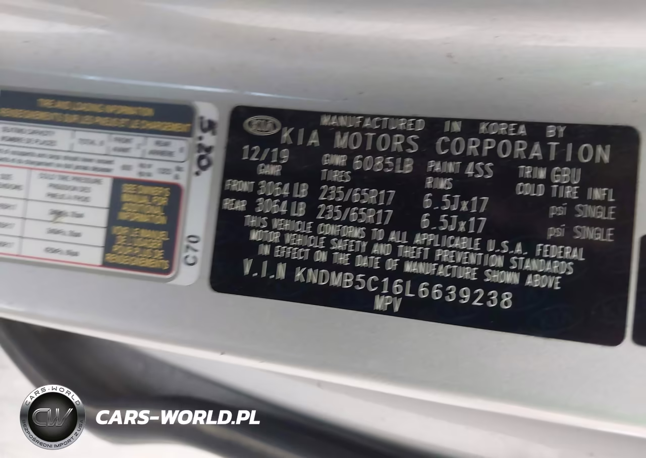 2020 Kia Sedona Lx VIN:KNDMB5C16L6639238 - 9