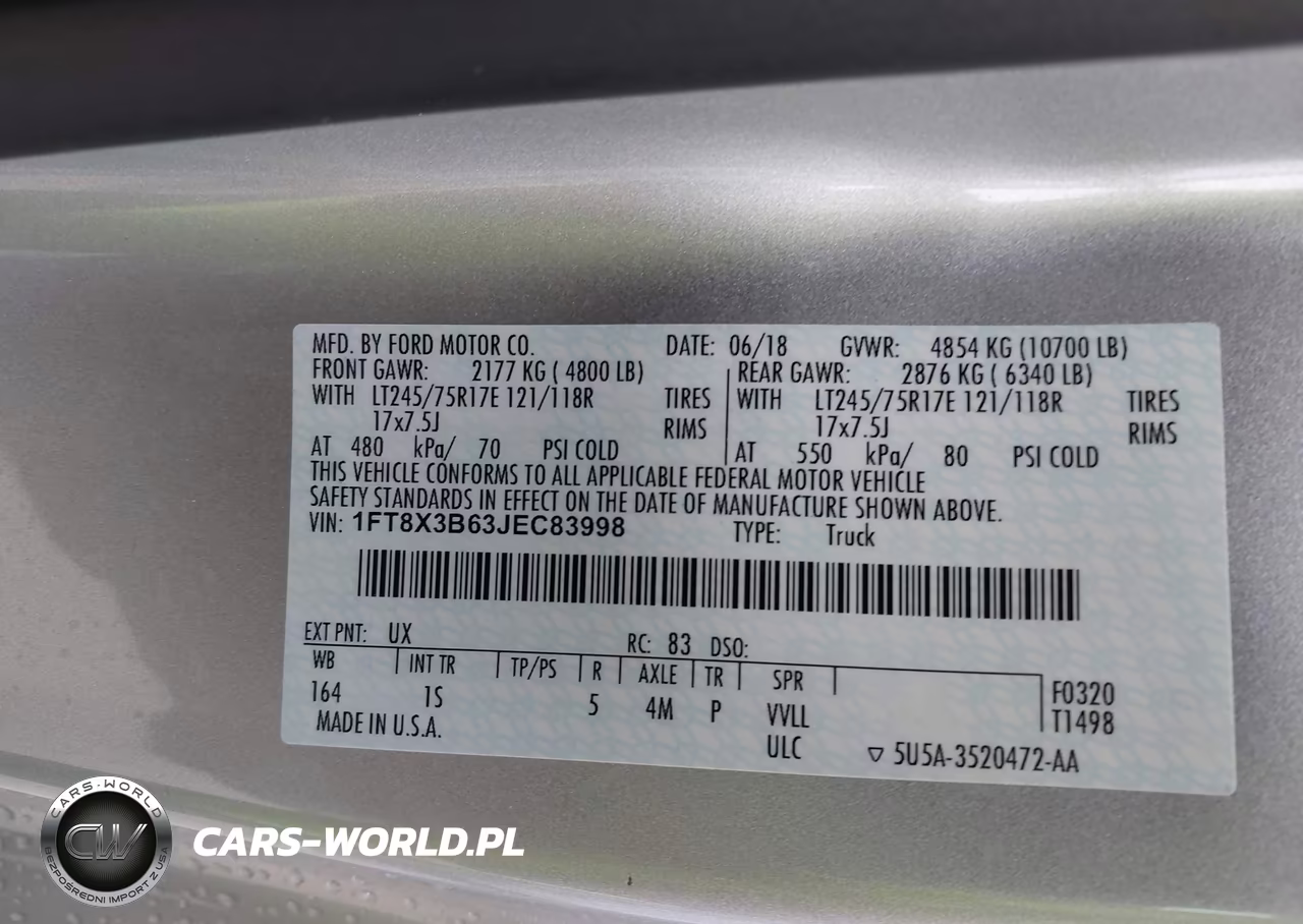 2018 Ford F-350 Xl VIN:1FT8X3B63JEC83998 - 9
