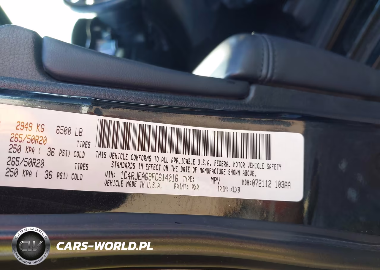 2015 Jeep Grand Cherokee Altitude VIN:1C4RJEAG9FC614016 - 9