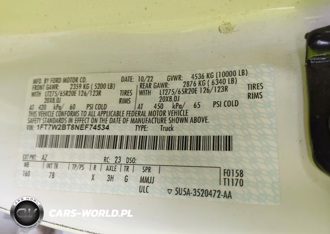 2022 Ford F-250 Platinum VIN:1FT7W2BT8NEF74534 - 9