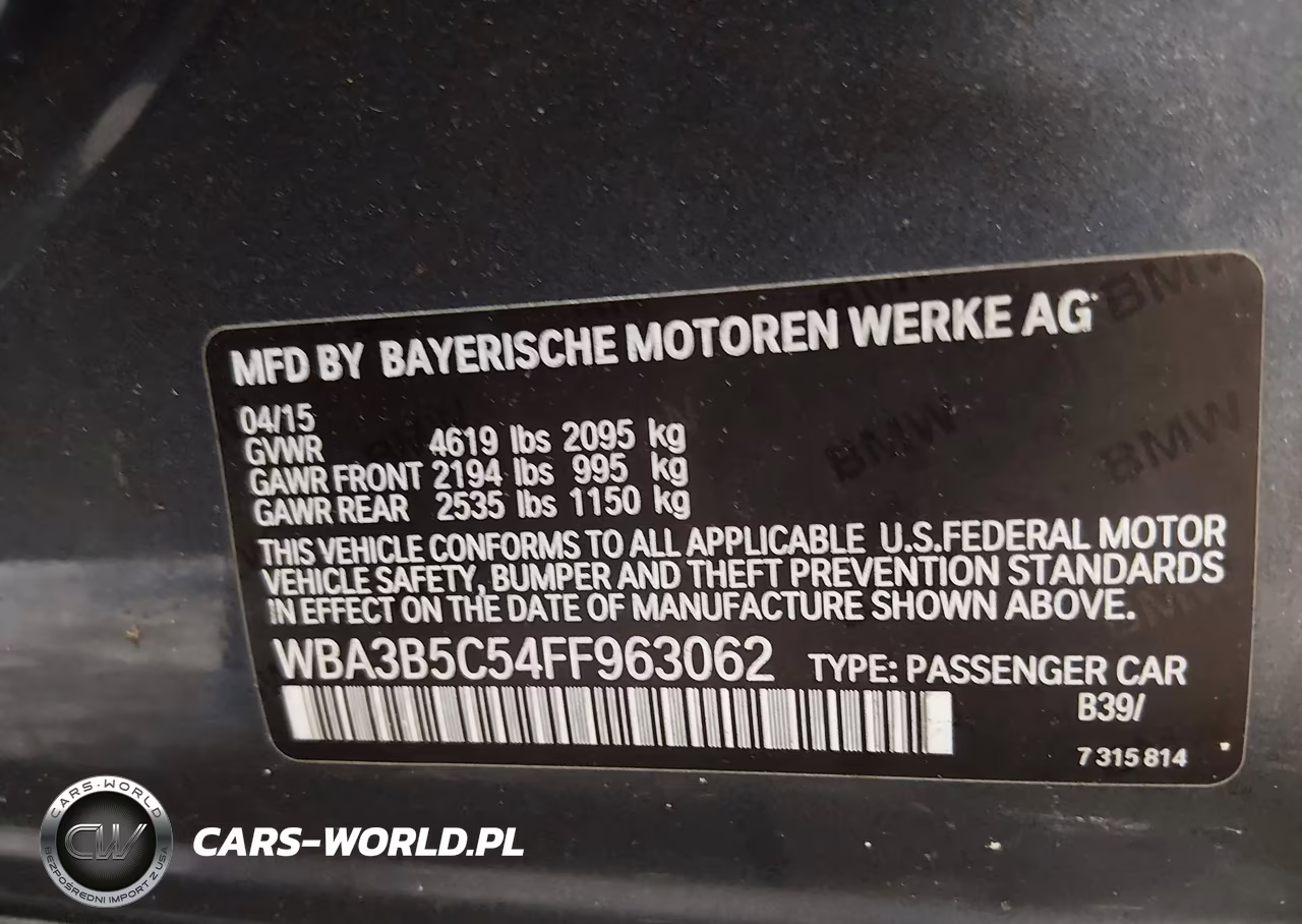 2015 BMW 328I xDrive VIN:WBA3B5C54FF963062 - 9