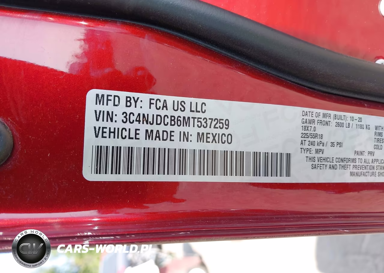 2021 Jeep Compass Limited 4X4 VIN:3C4NJDCB6MT537259 - 9