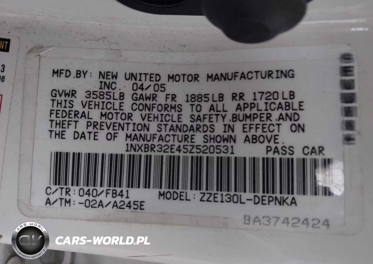 2005 Toyota Corolla Ce-Le-S VIN:1NXBR32E45Z520531 - 9