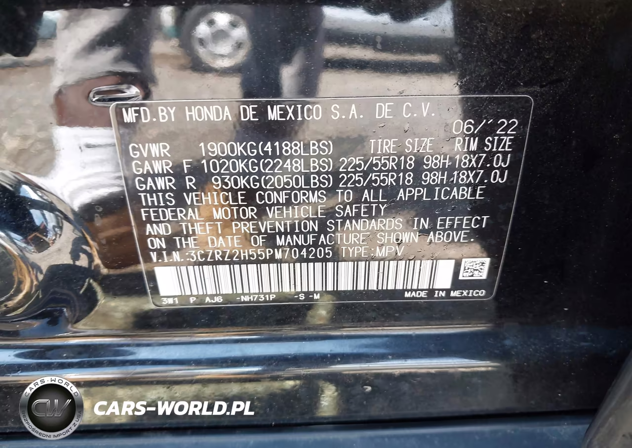 2023 Honda Hr-V Awd Sport VIN:3CZRZ2H55PM704205 - 9